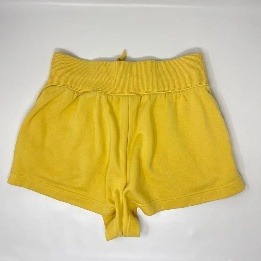 Nike Phoenix Fleece High Rise Shorts FD1409-795 Yellow Gold Women’s Size Medium